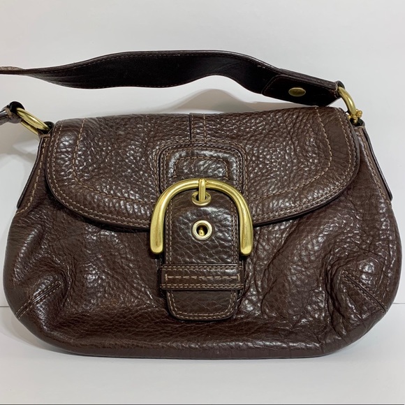 Coach Handbags - EUC Coach Belt Buckle Front and Strap Leather Bag